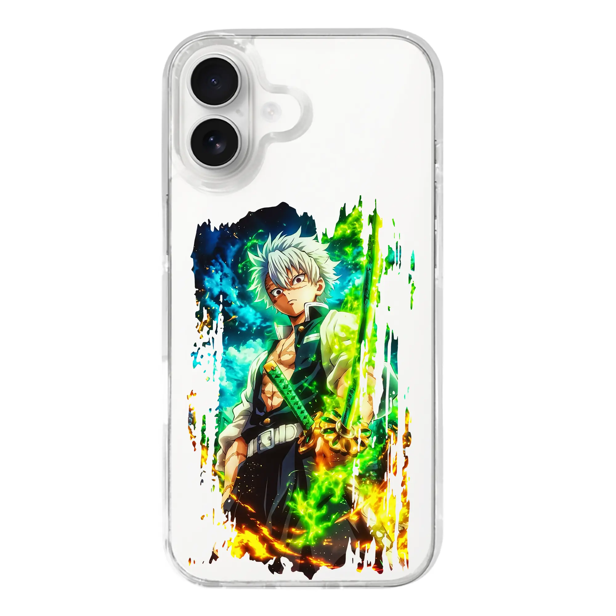 鬼滅の刃 グッズ,不死川 実弥 - iPhone 17シリーズ 透明スマホケース – 薄型・耐衝撃・精密フィット保護カバー